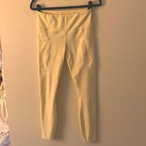 Varley Pastel Yellow Pocket Legging Medium
